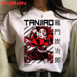 Hot Japanese Anime Demon Slayer Graphic Tees Men Harajuku Cartoon Streetwear Kimetsu No Yaiba Funny T Shirt Unisex T-shirt Male