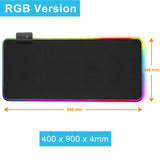 Gaming Mouse Pad Computer Mousepad RGB Large Mouse Pad Gamer XXL Mouse Carpet Big Mause Pad PC Desk Play Mat with Backlit