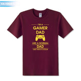 2021 Summer Dresses For Men's Clothing I'm A Gamer Dad Fathers DAY Gift Printed T-Shirt Gaming O-Neck Tee Tops Plus Size