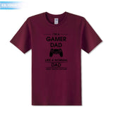 2021 Summer Dresses For Men's Clothing I'm A Gamer Dad Fathers DAY Gift Printed T-Shirt Gaming O-Neck Tee Tops Plus Size