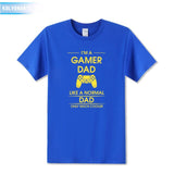 2021 Summer Dresses For Men's Clothing I'm A Gamer Dad Fathers DAY Gift Printed T-Shirt Gaming O-Neck Tee Tops Plus Size