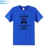 2021 Summer Dresses For Men's Clothing I'm A Gamer Dad Fathers DAY Gift Printed T-Shirt Gaming O-Neck Tee Tops Plus Size