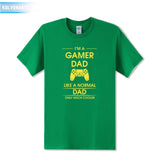 2021 Summer Dresses For Men's Clothing I'm A Gamer Dad Fathers DAY Gift Printed T-Shirt Gaming O-Neck Tee Tops Plus Size